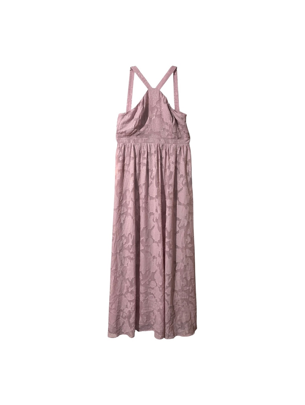 Lulus NWT Size XL Love and Beyond Mauve Pink Burnout Floral Maxi Dress